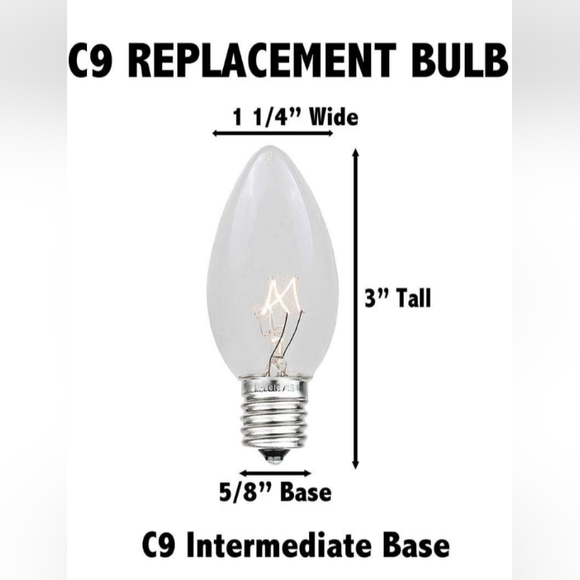 Multi Ceramic Incandescent Christmas String Lights - Picture 5 of 8